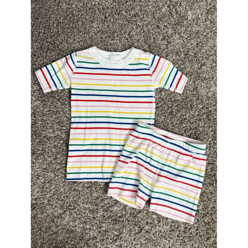 Hanna Andersson Short John Pajamas In Organic Cotton Kids 100 CM US 4 Stripes